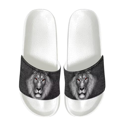 Men's Casual Sandal Slippers Outdoor Indoor Slide for Men White Sole for Beach Pool Shower