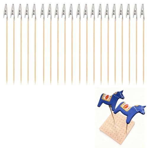 塗装棒 ホビー用塗装用具 プラモデル塗装用 ペインティングクリップ 50 本入(50pcs) 手持ち手棒付き エアブラシ・スミ入れ塗料対応 ペンキ塗装用棒 塗装ブース・ペンキブース模倣に適す プラモデル細かい塗装に最適