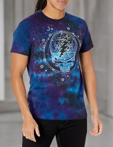 Liquid Blue Unisex-Adult Grateful Dead Mystical Stealie Celestial Tie Dye Ss Tee3