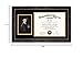 GraduationMall 11x19 Mahogany Diploma and Photo Frame for 8.5x11 Certificate,5x7 Picture,Real Glass,Black over Gold Double Mat