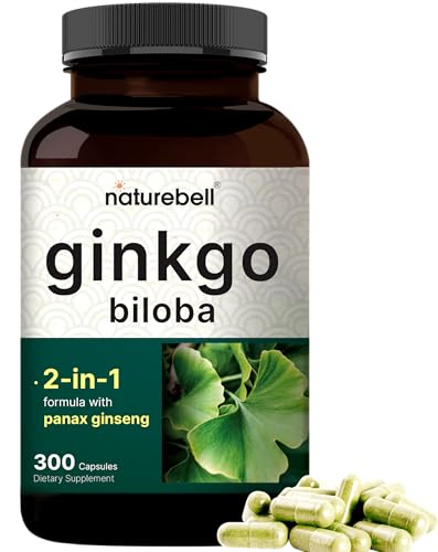 NatureBell Ginkgo Biloba 6,000mg with Panax Ginseng 500mg Per Serving