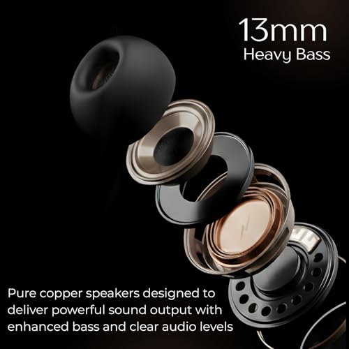 Image of inear Launch Juke Buds Pro3 TWS Wireless Earbuds with 10mm Drivers, 60H Playback, 42dB ANC, 3D Spatial Audio, 47ms Low Latency, Dual Device Connectivity, Bluetooth Earbuds | Brown