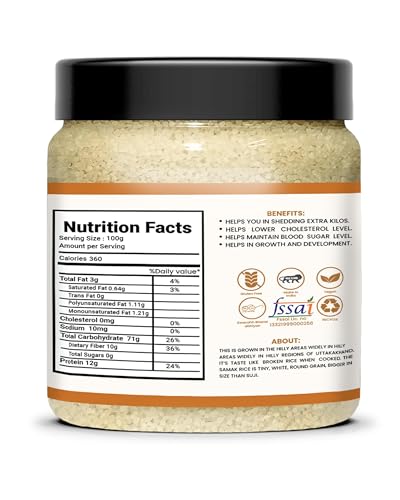 Image of Avlokan Samak Rice (Barnyard Millet) 250gm | samo Rice| samak chawal |, Whole Grain, Vrat ke chawal | Healthy Fasting Food