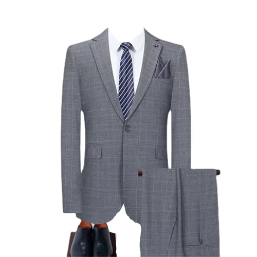 Men's British Business Casual Party Suit 2 Piece Set(M (EUR XXS))