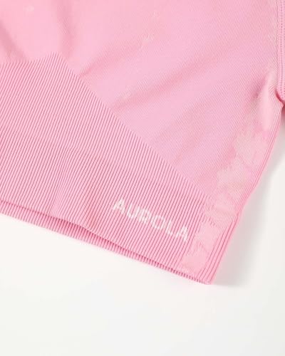 Image of AUROLA Serpent Snake Seamless Workout T-Shirts for Women,Short Sleeve Crop Top Gym Yoga Athletic Shirts Tee