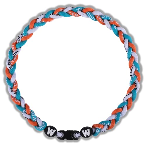 Image of Willtok Premium 18inch Baseball Necklace w /Nylon Tri-Braided Rope Tornado Design