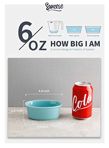 image for Sweese 506.003 Porcelain Ramekins 6 Ounce Souffle Dishes, Oval Ramekin