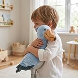 lilizzhoumax Siedzący dziób na butach, pluszowe zwierzątko, duże, słodkie, realistyczne, pluszowe, miękkie zwierzątko Kawaii, poduszka dla dzieci, dekoracja mieszkania, prezent dla chłopców i