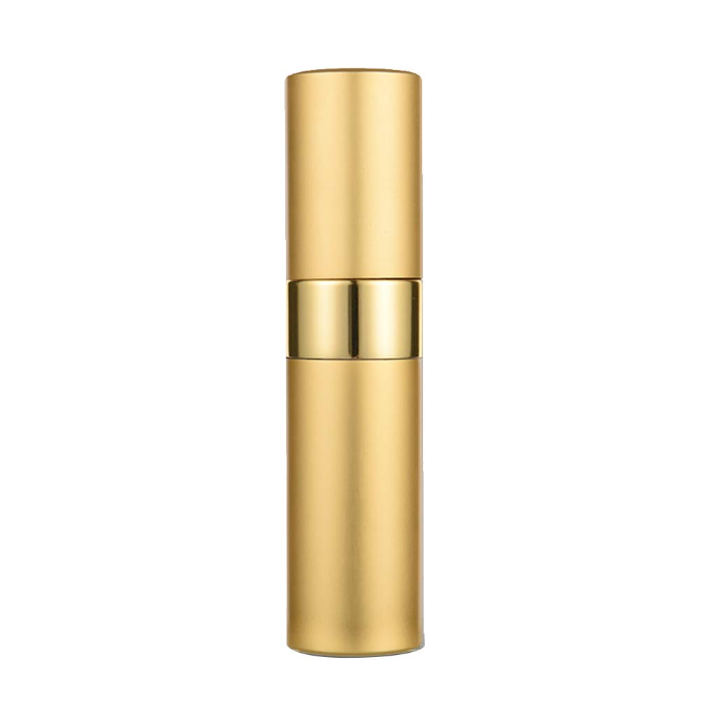 OEUVREBY Perfume Spray Bottle Empty Container Travel Makeup Water Perfume Atomizer Bottle Gold 15ml
