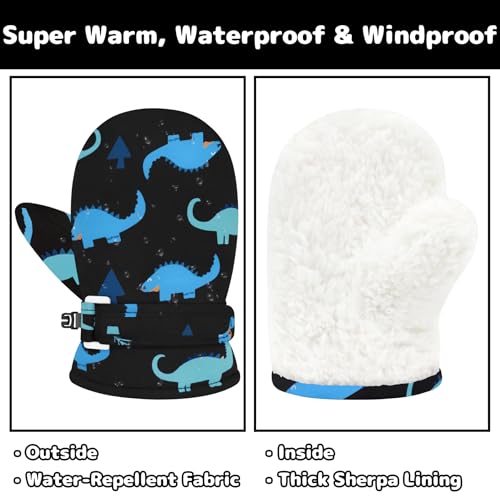 Olreco Toddler Mittens Waterproof Toddler Snow Gloves Baby Mittens Winter Infant Mittens Boys Girls Ski Gloves Kids Mittens2