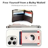 Haweah Magnetic Wallet with AirTag Holder Compatible with MagSafe Wallet, Magnetic Wallet Card Holder Card Case for iPhone 15/14/13/12 Series (Airtag Not Included in Product) - Pink - Image 6