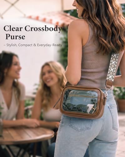 Image of Wuflyover Clear Bag for Stadium Events, Clear Crossbody Purse for Women