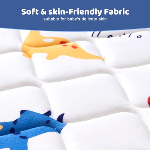Image of Pack and Play Mattress 38 inch x 26 inch, Premium Cotton Fabric - Hypoallergenic