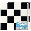 Art3d 10-Pack Heavy-Duty Peel and Stick Backsplash, 12x12 Inch Self-Adhesive Wall Tile Stick on Kitchen Countertop, Black & White