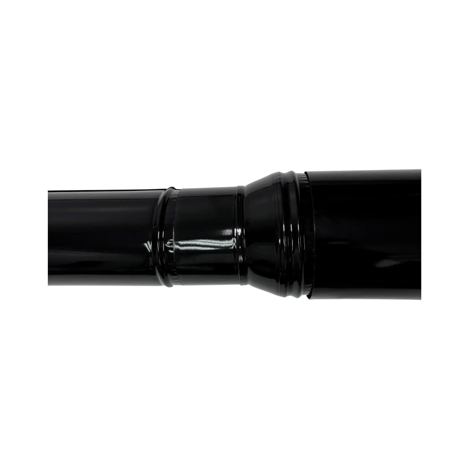 Ampliación Tubo Chimenea 150 a 200mm - Adaptador Estufa Leña Vitrificado Negro - Ampliación Tubos Vitrificados - Compatible Tubos Chimenea 150mm y 200mm