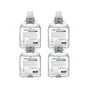 Gojo Green Certified Foam Hand Cleaner, Fragrance Free, 1250 mL Hand Soap Refill FMX-12 Push-Style Dispenser (Pack of 4) – 5165-04