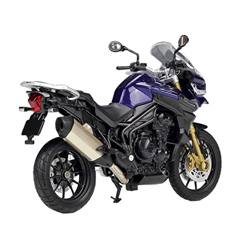 Tiger Explorer 1:18 Moto Miniature en Alliage et Plastique pour Collectionneurs Bleu