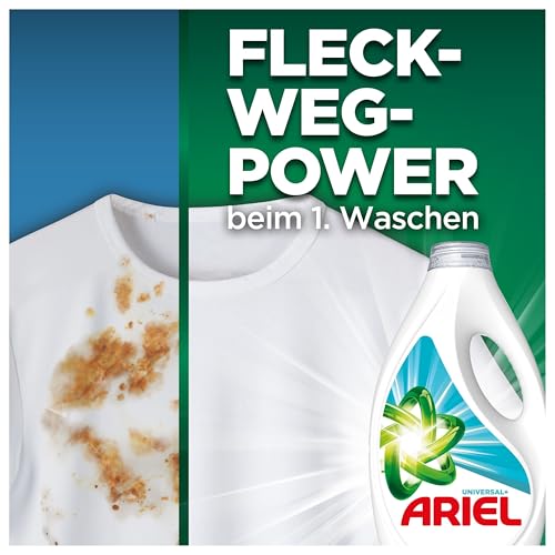 Ariel Flüssigwaschmittel, 100 Waschladungen Universal+ Waschmittel, Mit der Frische von Febreze, Kraftvolle Fleckenentfernung schon ab der 1. Wäsche 2