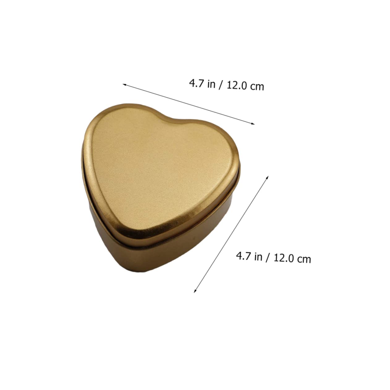 FOMIYES Scatole di per Caramelle e Biscotti a Forma di Cuore, Set da 12 Pezzi (piccolo, Medio,), Porta Dolcetti Riutilizzabile in Metallo Dorato, Confezione Regalo per Feste,