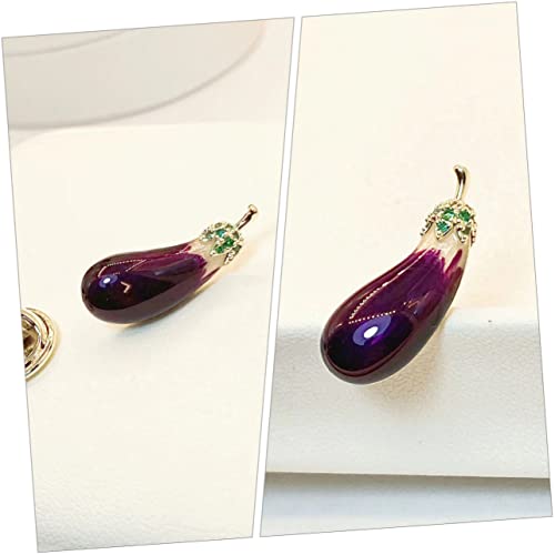 Broche aubergine en cuivre pour customiser une veste ou un chapeau - 5