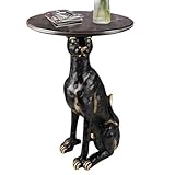 Xorgeximo Labrador Side Table, Animal Accent Table, Realistic Sitting Dog Sculpture End Table, Gorilla Leopard Poodle Coffee Table, Home Decor(Gold)