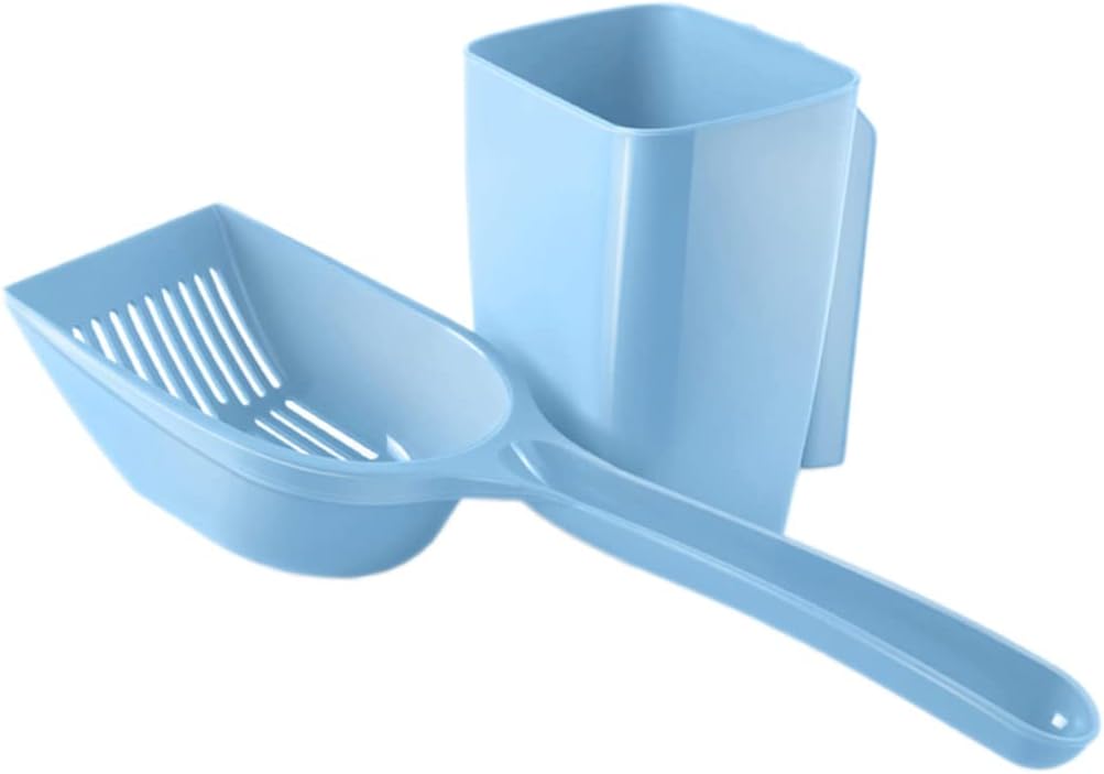 Portable Cat Litter Scoop Set Durable Pet Cleaning Accessories for Easy Litter Box Maintenance Essential Shovel Kit for Cats and Kittens Blue Color