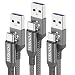 Produktbild USB Typ C Kabel 5A, AKOADA [3 Stück 0.5M+1M+2M] Schnell Ladekabel für Huawei P40 P30 P20 pro P20 Mate 40 30 20 10 pro Honor 10 V10 P10 Plus Mate 30 pro usw(Grau)
