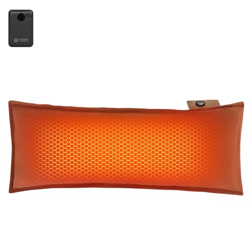 SAVIOR HEAT Heated Throw Pillow Lumbar Support Pillow with...