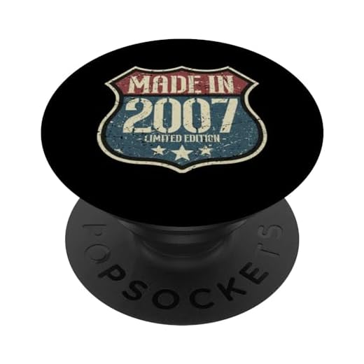 2007 Vintage Cumpleaños Retro Edición Limitada Hombres Mujer PopSockets PopGrip Intercambiable