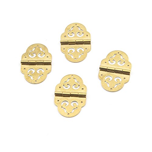 Owfeel(TM) latón Envejecido Nubes auspicioso Decorativa bisagras para Caja de joyería Caja de pequeñas Unidades de 4 Piezas