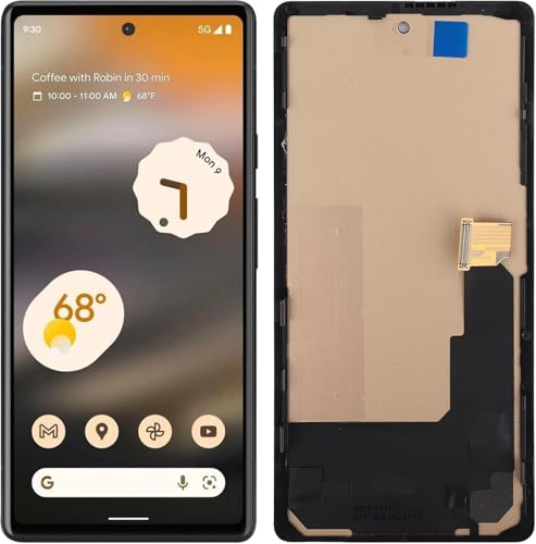 TFT for Google Pixel 6A Screen Replacement for Google Pixel 6A LCD Display for Google Pixel 6A GX7AS GB62Z G1AZG Digitizer Touch Screen Assembly Repair Kits (Black Without Frame)