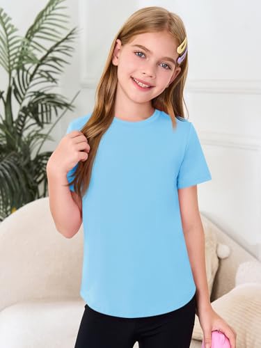 Image of Haloumoning Girls Short Sleeve T Shirts 5-14 Years