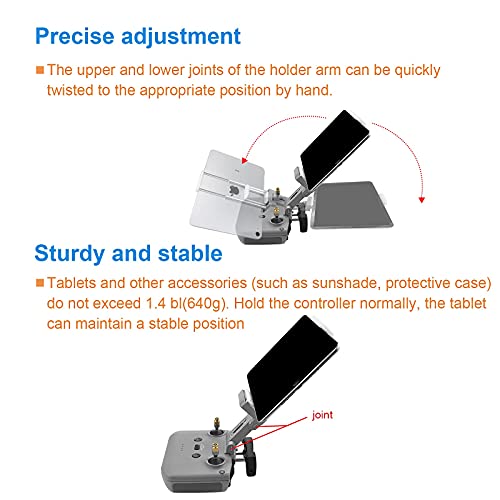 Hanatora 4-11 Inch Tablet Holder Mount Bracket With Lanyard For Dji Mavic 3,Air 2S, Mavic Air 2,Dji Mini 3 Pro,Mini 2 Drone Remote Controller, Extended Control Clip Accessories #TOP5