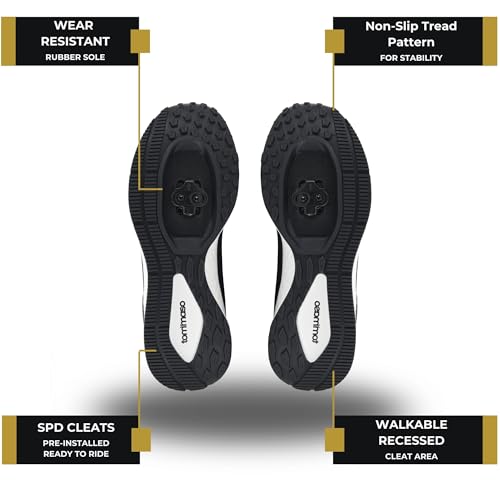 Image of Tommaso Women's Cycling Shoes with Pre-Installed SPD Cleats - Easy to Walk-in Ventilated SPD Cycling Shoes for Women's Spin Classes and Indoor Bikes - Comfortable on Foot and Toebox.