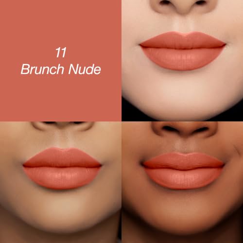 Image of Colors Queen Lippie Creamy Matte Lipstick | Single Swipe Application, Long Lasting & Highly Pigmented | Lightweight Lipstick for Women Infused with Jojoba Oil and Vitamin E (11 - Brunch Nude, 5g)