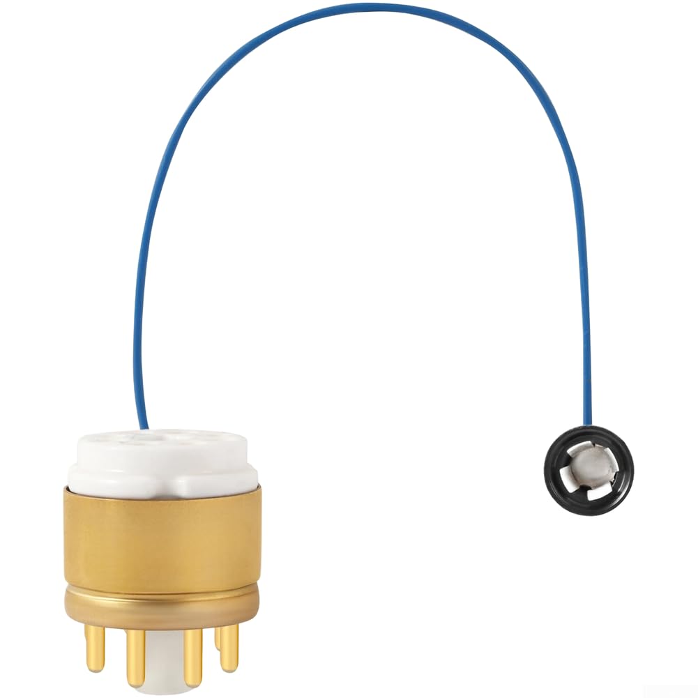 Adaptateur 6F8G vers 6SN7 en bakélite et contacts plaqués or pour amplificateur