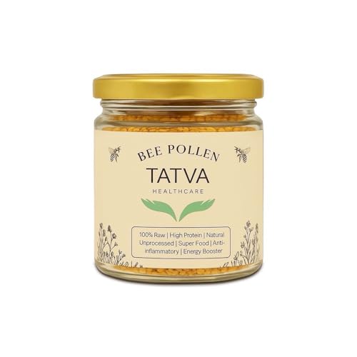 Image of Organic Bee Pollen Granules (Glass Jar) | Protein-Rich Superfood for Energy & Immunity Support | Plant-Based | Multiflora Blossoms |