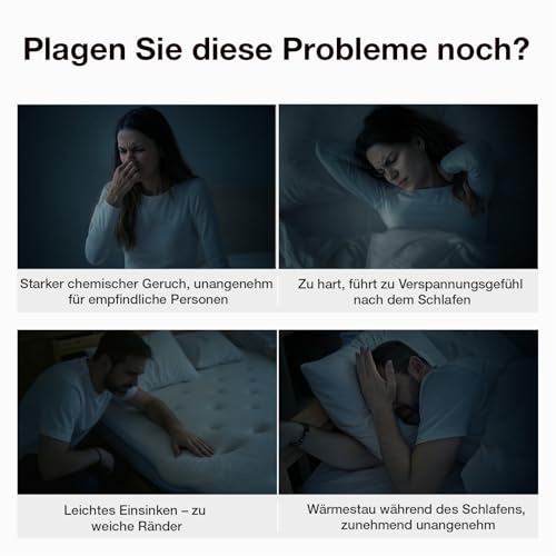 Novilla 7-Zonen Matratze 90x200 cm H3 höhe 25 cm Taschenfederkernmatratze – Ansicht 3