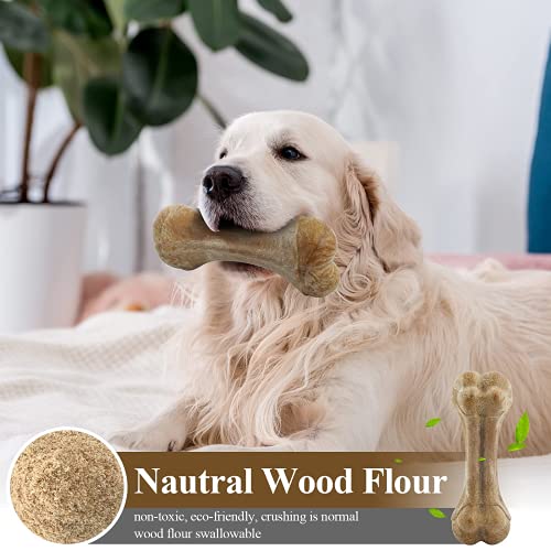 Dog Chew Toy,Natural Wood Powder Thigh BoneLong Lasting Lndestructible Dog Chew Toys Multifunctional Teeth Cleaning and… - Image 5