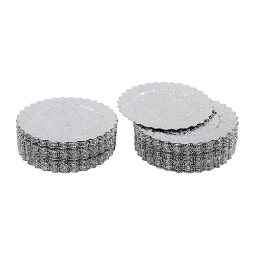 Platos Vintage Plateadores Plata 13 pulg 50 piezas miniatura 5