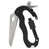 LSD Multi Tool Carabiners with Knife+Screwdriver+Bottle Opener for Mountain Climbin,Keychain
