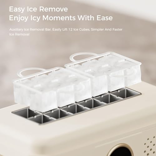 La máquina de fabricante de hielo portátil hace 12 cubos en 15 minutos.Diseño compacto de la encimera con poco ruido para el camping del coche de la oficina en el hogar y el uso de viaje de RV.Control