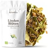 Lindenblütentee BIO lose 100g | Tiliae flos | Zum Einschlafen & Beruhigen | Hilft bei Erkältung, Fieber & Husten | Premium Lindenblüten