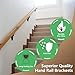 Hand Rail Brackets for Stairs- 6 Pcs Heavy Duty Black Handrail Brackets for Indoor Stairs or Outdoor Stairs Support, 3 Inch Hand Railing Brackets, Banister Brackets for Stairways Stair Railing Indoor