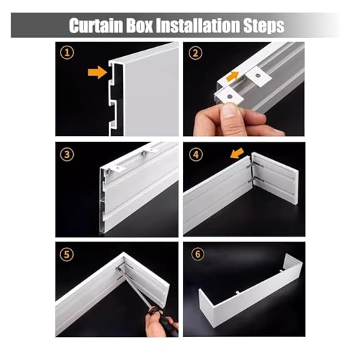 Cubre pelmet de metal para ocultar rieles y embellecer las cortinas del dormitorio 3