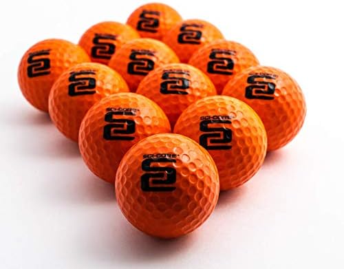 SCI-CORE Practice Golf Balls - Real-Feel Training Golf Balls - Outdoor & Indoor Golf Practice Balls - Limited Flight Golf Balls - (12 Pack)