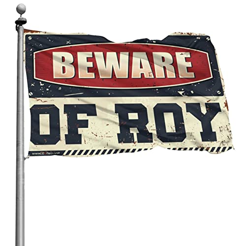 Drapeau de dortoir Beware of Roy Abipuir grand tissu imprimé de 152 x 244 cm
