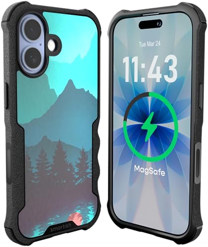 Image of Smartish iPhone 17 MagSafe Case - Gripzilla Protective Magnetic Case for Men [Rugged + Tough] Military Grade Heavy Duty Grip Armor - Drop Tested for iPhone 17 - Moving Mountains