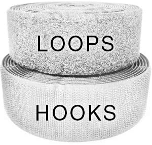 Hook 'n Loop Industrial Strength White Sew-On Cloth Backed Roll (1.5" x 15ft White)