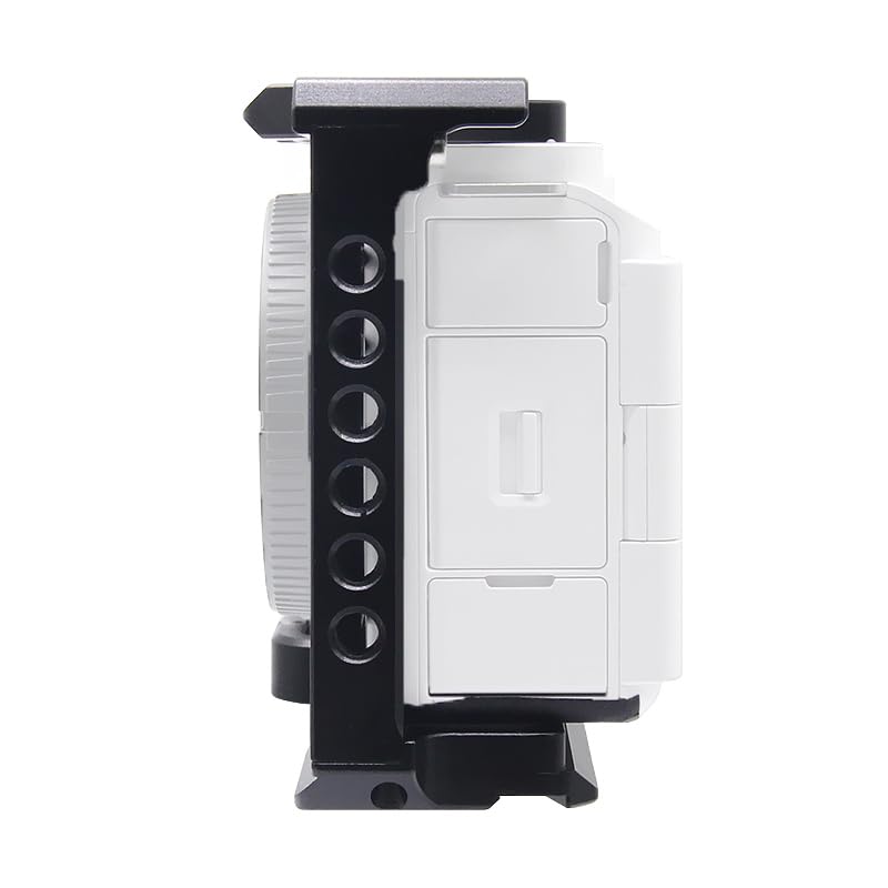 Image of ZV-E1 Camera Cage Protective Frame Metal Video Rig Cold Shoe Mount for Sony ZVE1 Camera for Arca Tripod No /with Wooden Side Hand Grip (ZV-E1)